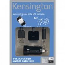 Kensington 2 in 1 carcharger made for apple with AUX audio cable